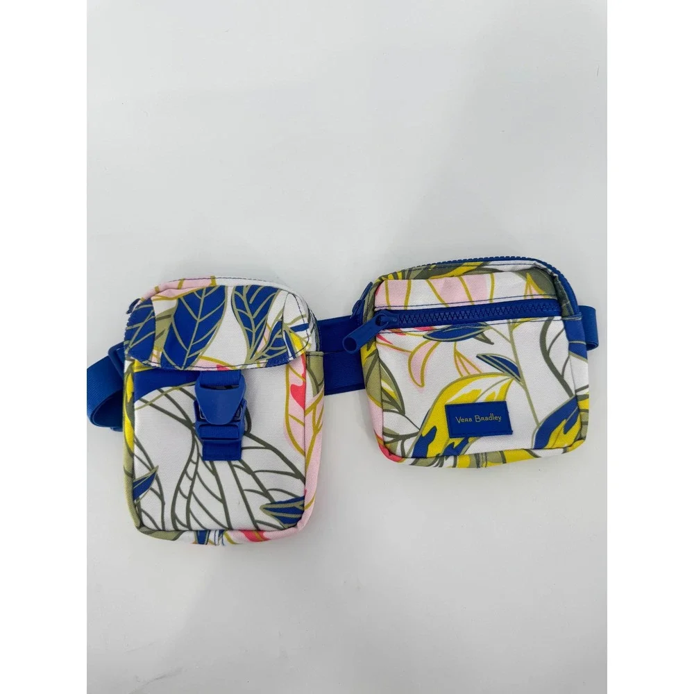 Vera Bradley Belt Bag Women One‎ Size Blue Rain Forest Leaves ReActive Sling